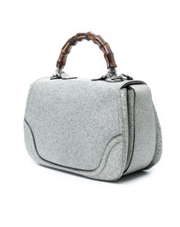 Pre-Loved by Azura Reborn - Pre-Loved Large Speckled Leather New Bamboo Top Handle Bag