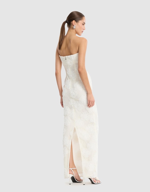ROTATE - Flower Mesh Tube Dress