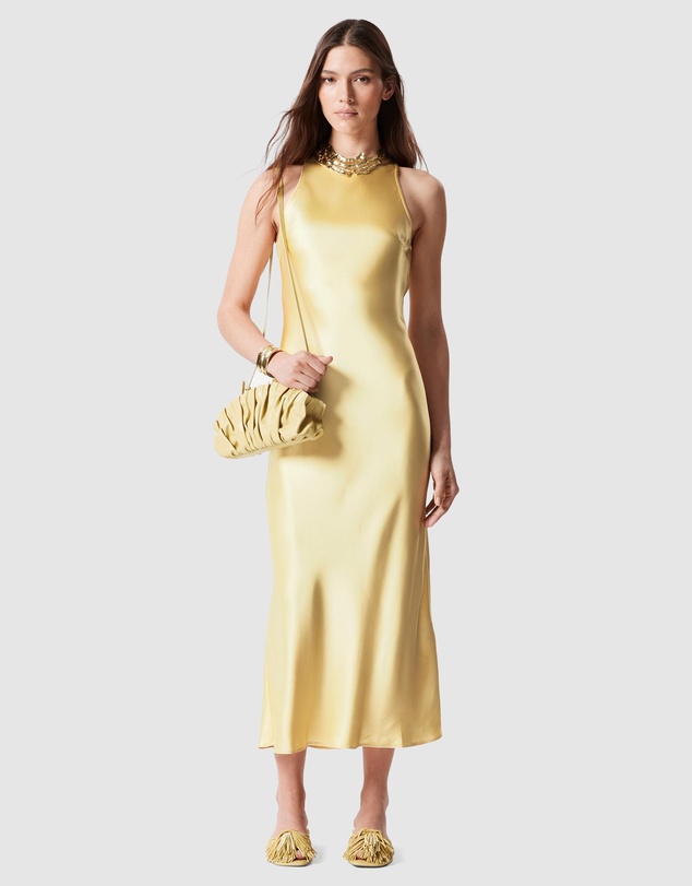 & Other Stories - Sleeveless Satin Midi Dress
