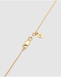 Elli Jewelry - Necklace Agate Circle 925 Sterling Silver Gold-Plated