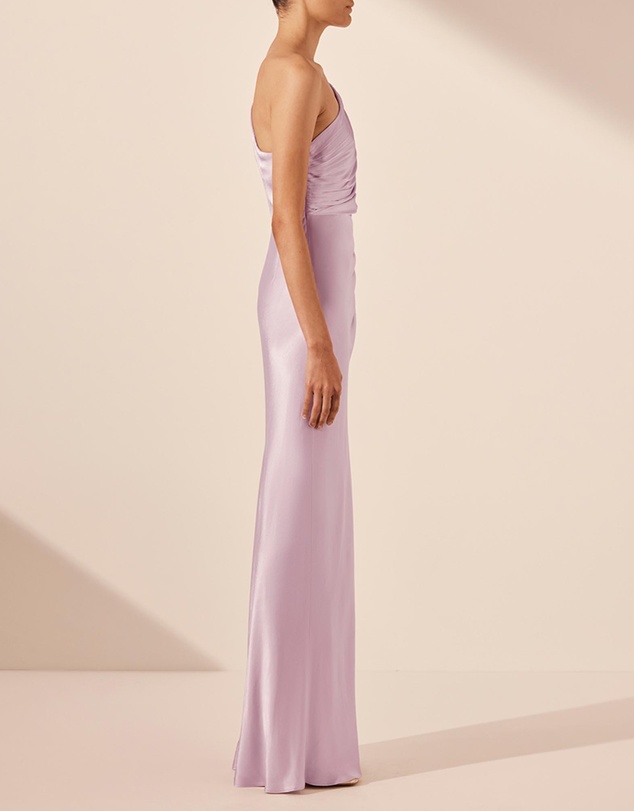 Shona Joy - La Lune Asymmetrical Gathered Maxi Dress