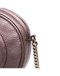 Pre-Loved by Azura Reborn - Pre-Loved Mini Metallic Pebbled Calfskin Soho Chain Crossbody