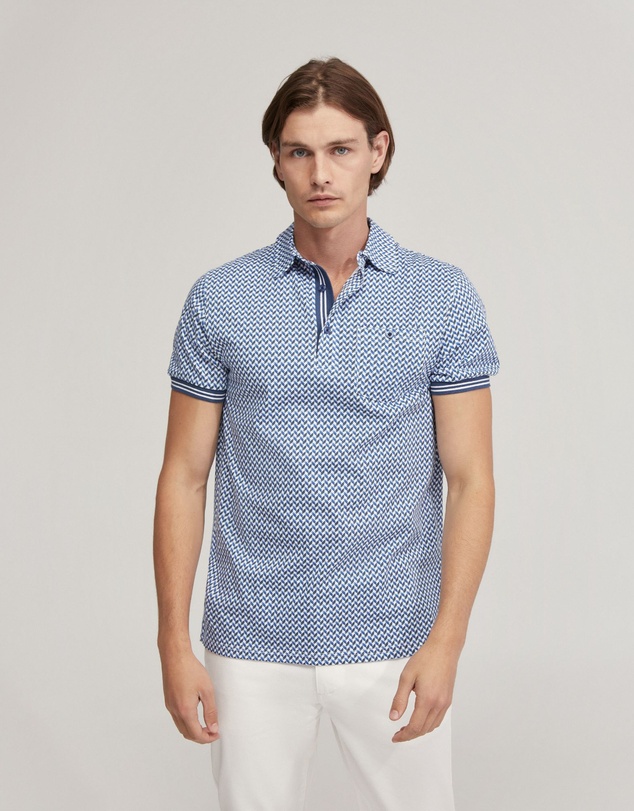Oxford - Milo Cotton Jersey Printed Polo