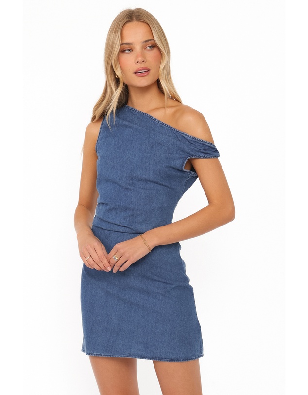 Petal & Pup - Elvira Mini Dress - Medium Wash Denim