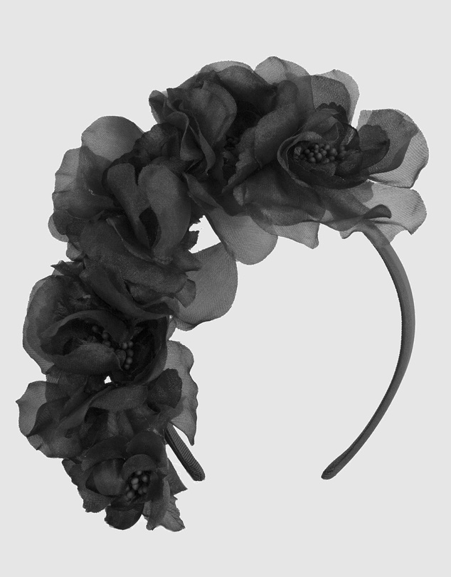 Max Alexander - Black Flower Headband Fascinator