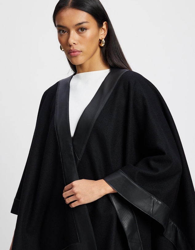 West 14th - Lexington Wool and Leather Cape