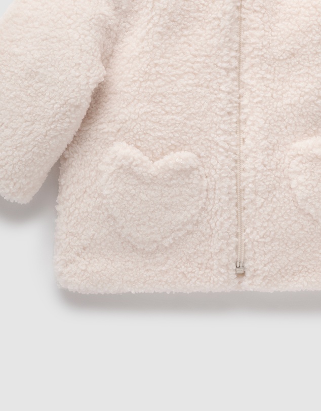 Purebaby - Shearling Hooded Jacket-Kids-Babies