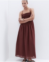 UNISON - Ramie Shirred Dress