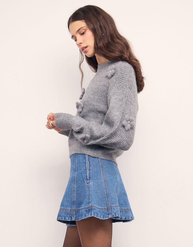 MINKPINK - Vera Floral Applique Knit Jumper