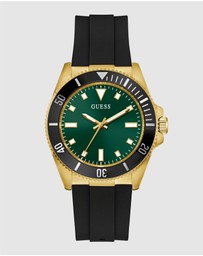 GUESS - Guess Cliff Mens Black Gold Tone Analogue Watch