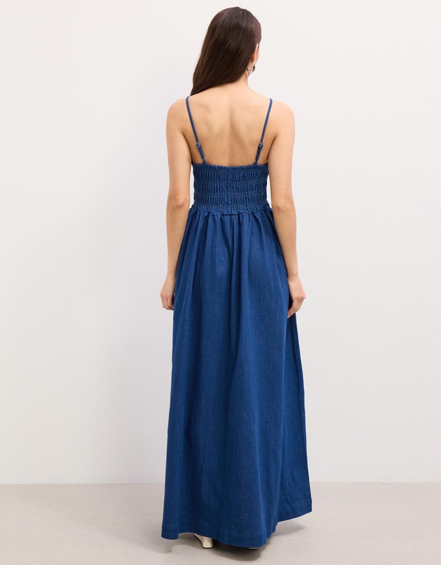 The Fated - Jemima Soft Denim Maxi Dress