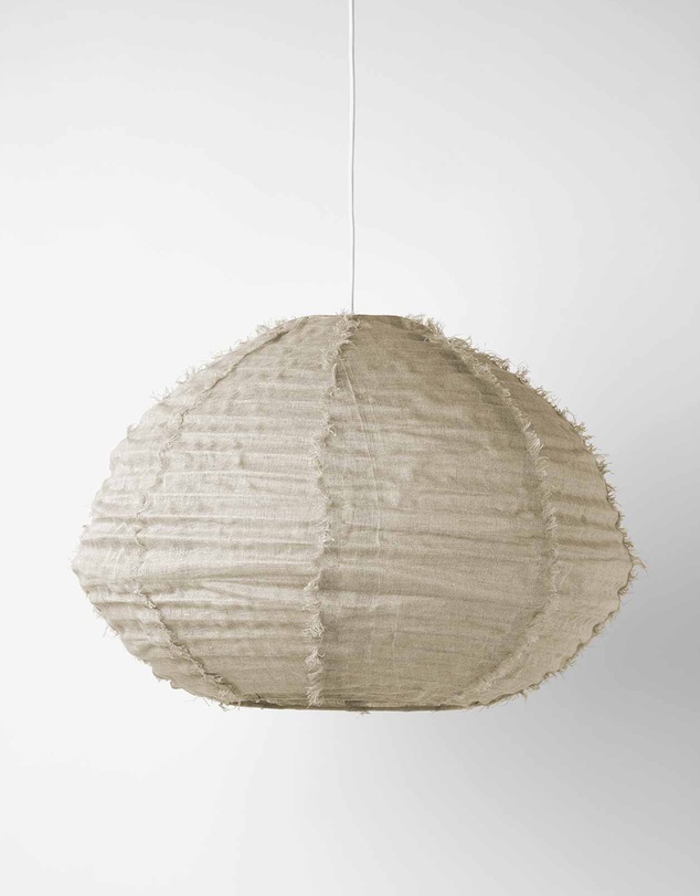 Aura Home - Cloud Fringed Linen Oval Pendant Shade