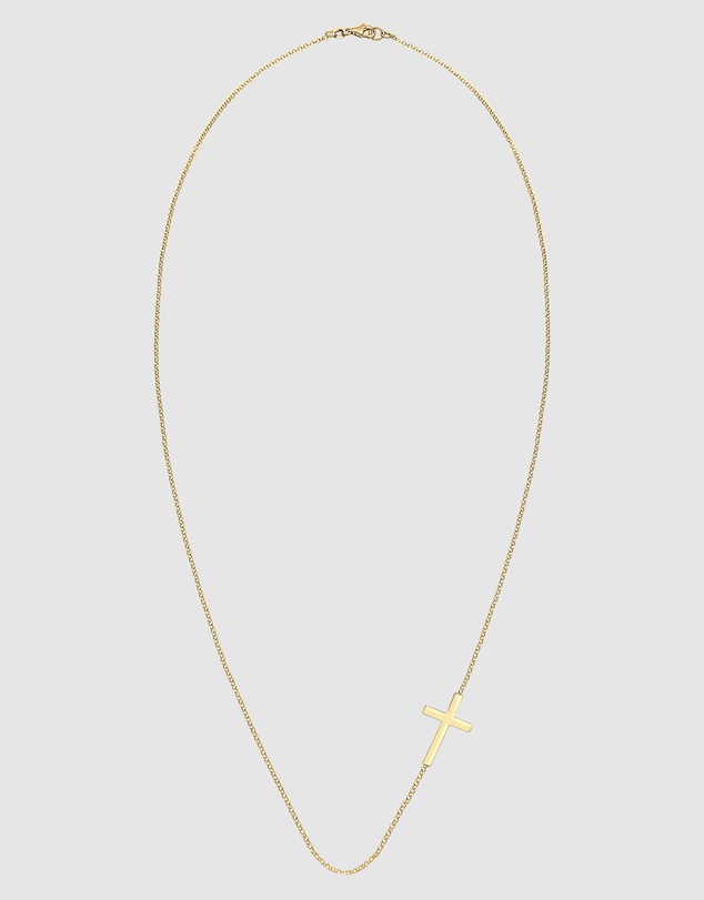 Elli Jewelry - Cross Pendant Necklace in Gold-Plated 925 Silver
