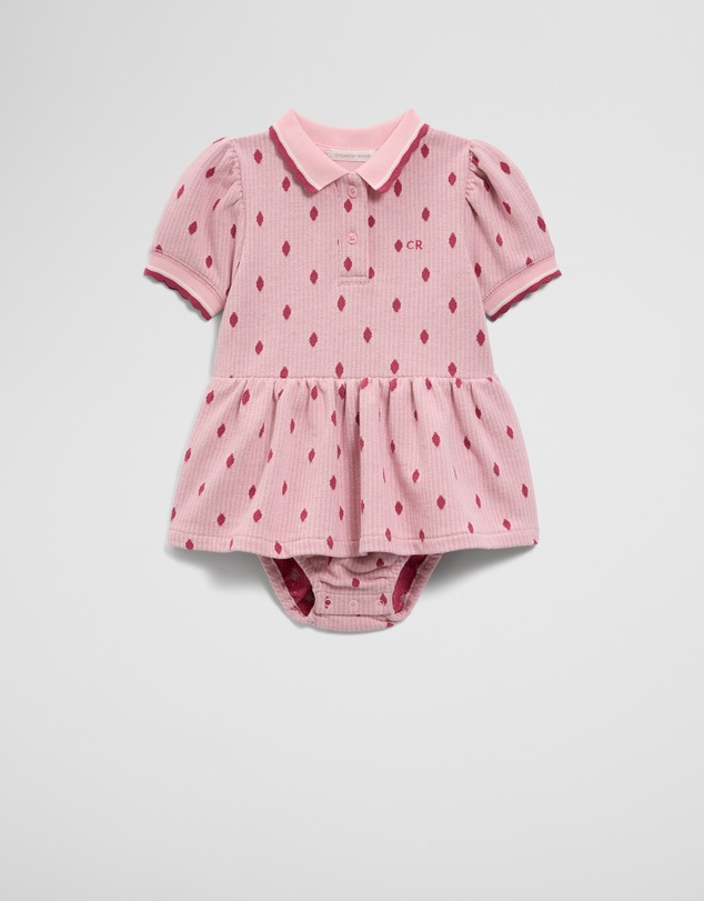 Country Road - Australian Cotton Short Sleeve Jacquard Romper Dress