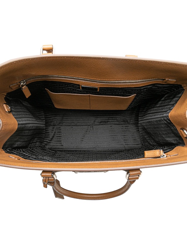 Prada - Pre-Loved Saffiano Lux Double Handle Shopping Tote