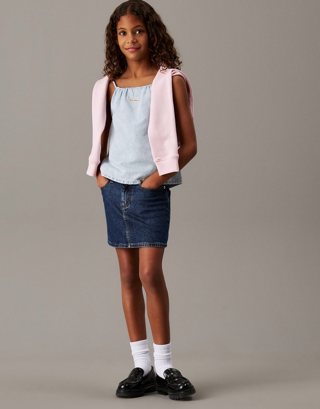 Calvin Klein Jeans - Girls Loose Denim Strap Top