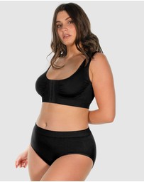 B Free Intimate Apparel - Bamboo Padded Front Closure Wire Free Bra (B-C-D-DD) Cup