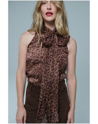 Bardot - Arlette Neck Tie Printed Top