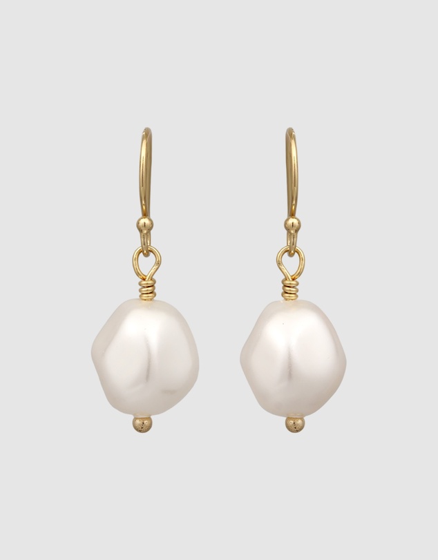 Elli Jewelry - Pearl Drop Earrings in Gold-Plated 925 Silver