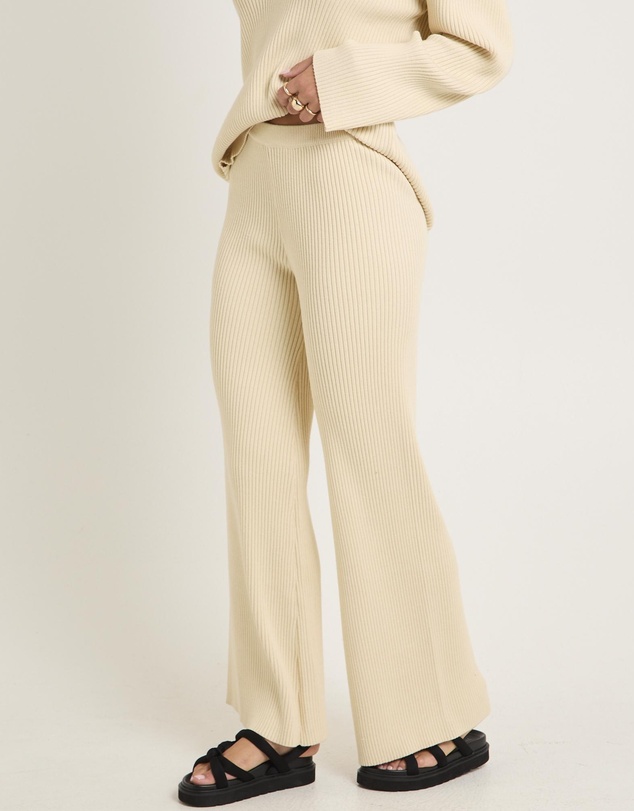Subtitled - Stella Ribbed Knit Pants