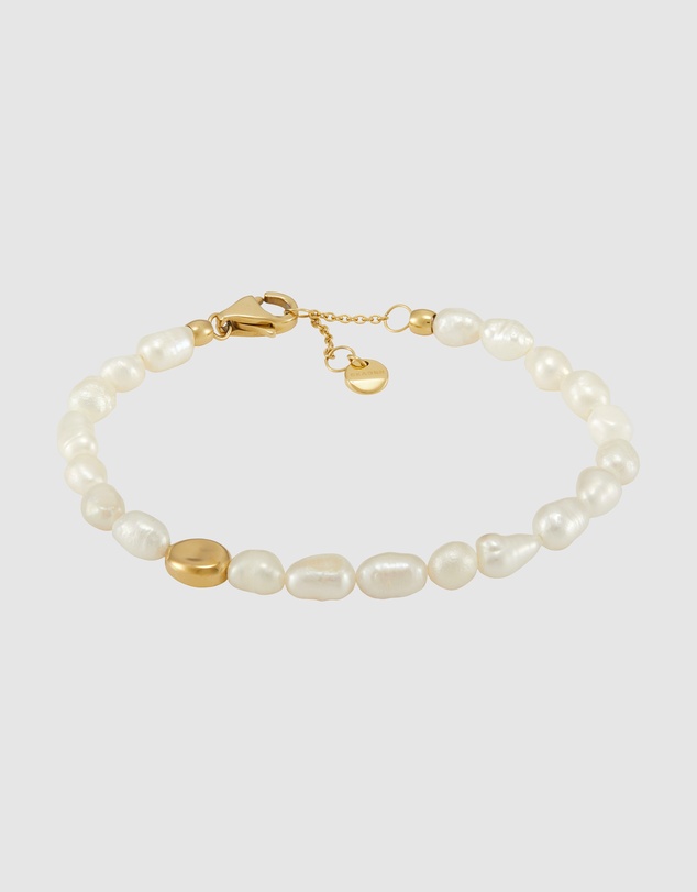 Skagen - Agnethe Pearl Gold Tone Bracelet