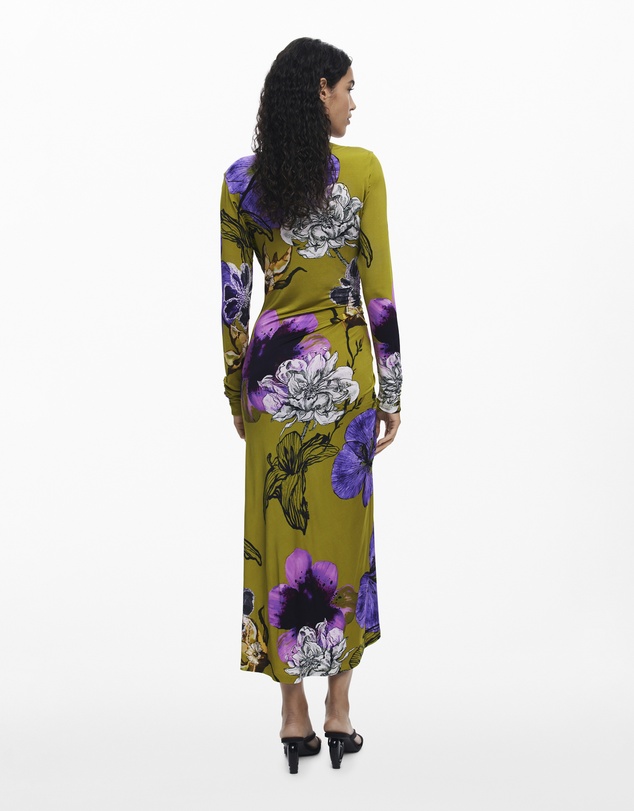 Desigual - Asymmetric neckline dress designed by Mr. Christian Lacroix