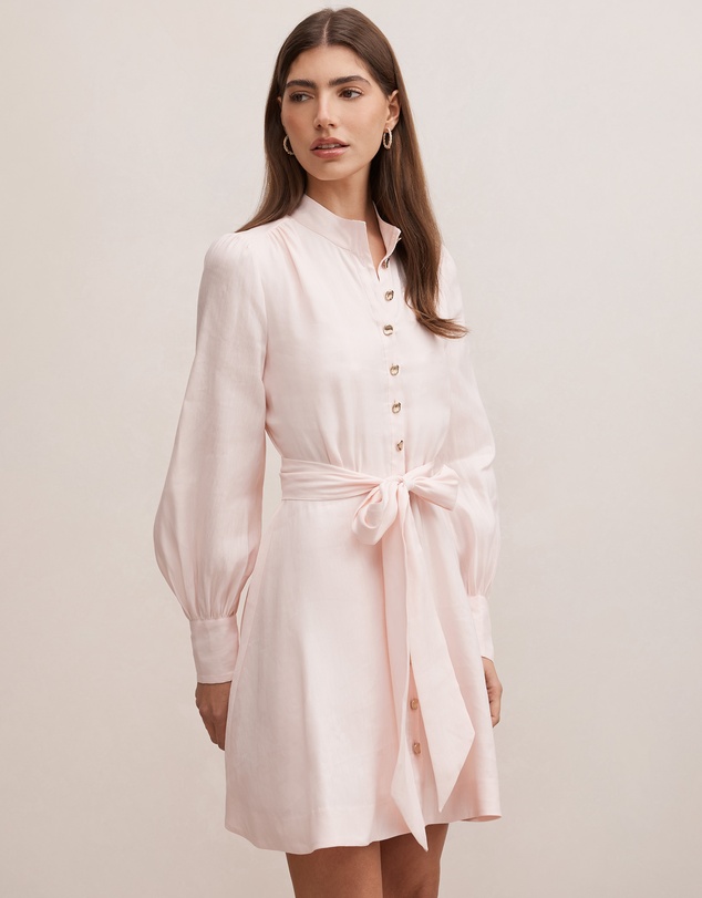 Forever New - Elari High Neck Button Mini Dress