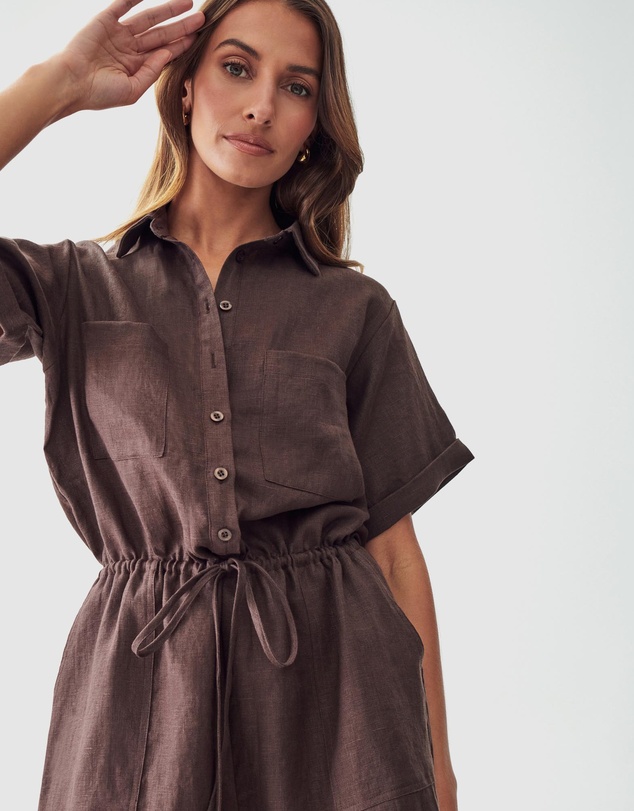 Calli - Liv Linen Playsuit