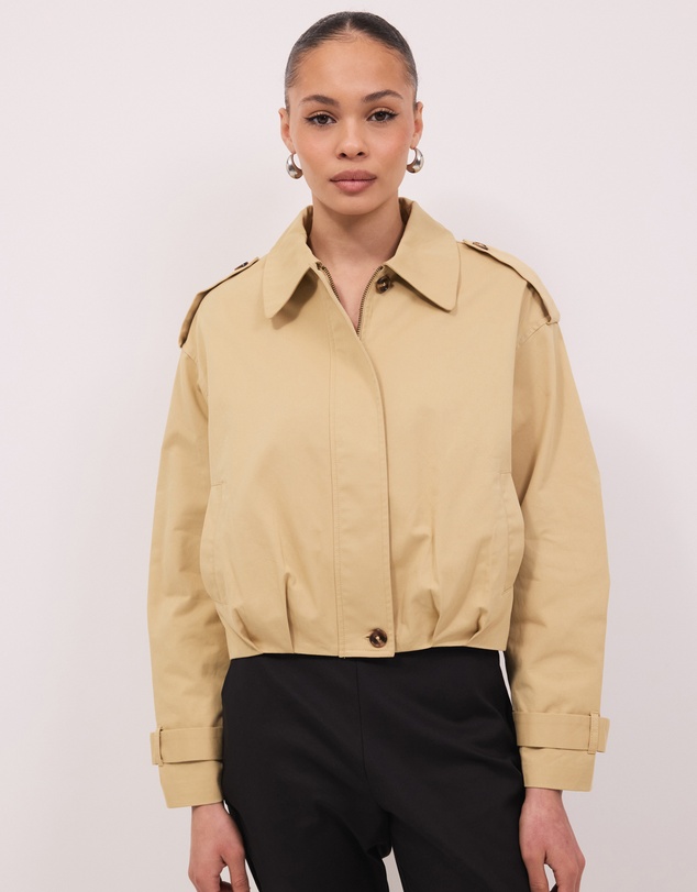 Calli - Jonas Cropped Bomber Jacket