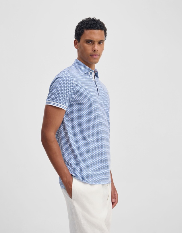 Oxford - Milo Print Jersey Polo With Pocket
