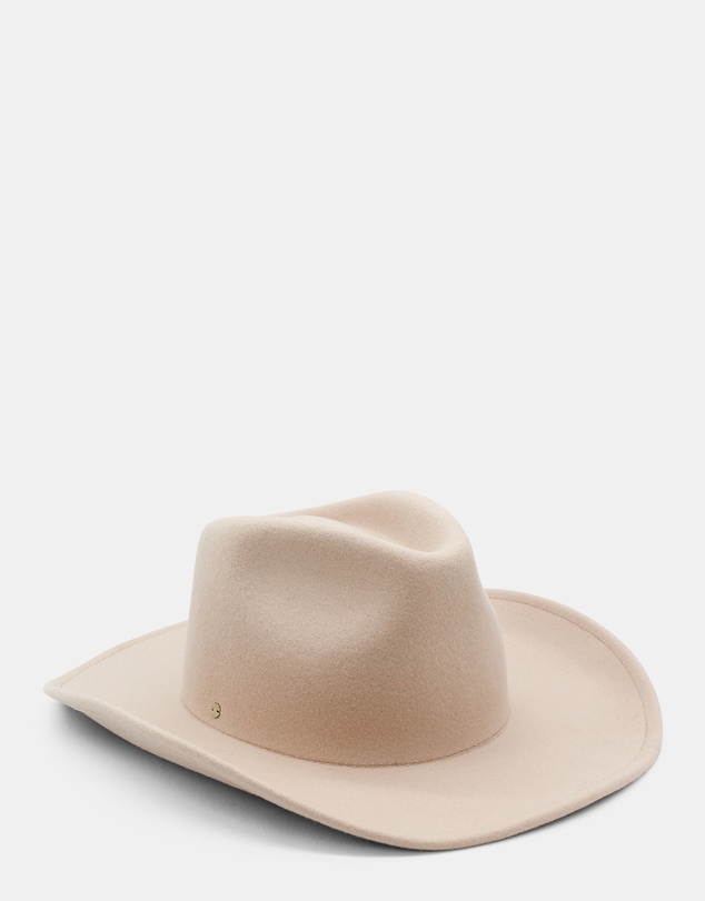 Morgan & Taylor - Arden Wool Cowboy Fedora in Cream