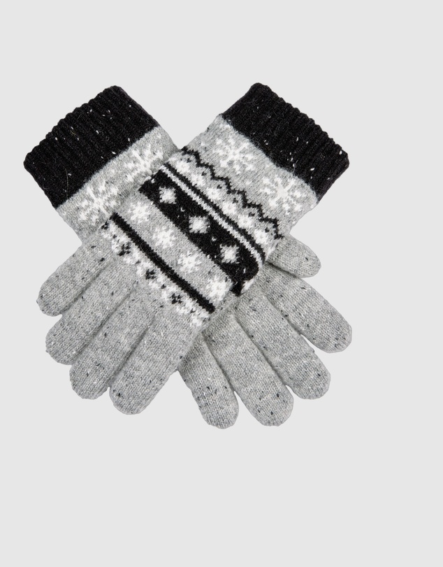 DENTS - Fair Isle Jacquard Knitted Gloves