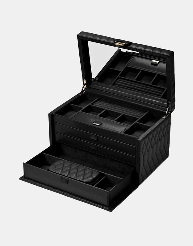 Wolf - WOLF Lauren Large jewellery Box Black