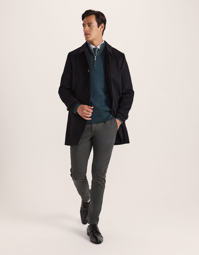 SABA - Franklin Quarter Zip Wool Knit Polo