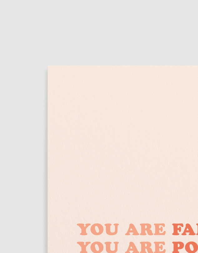 Olive et Oriel - You Are Fabulous Art Print