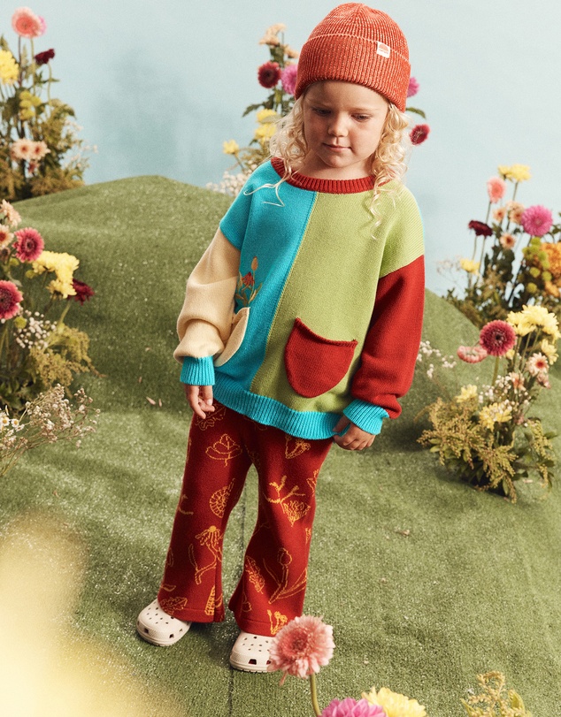Banabae - Garden Treasure Flared Knit Pants - Kids