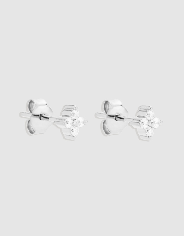 By Charlotte - Crystal Bloom Stud Earrings