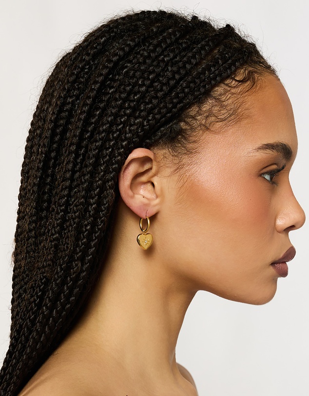PETA AND JAIN - Juliette Heart Hoop Earrings