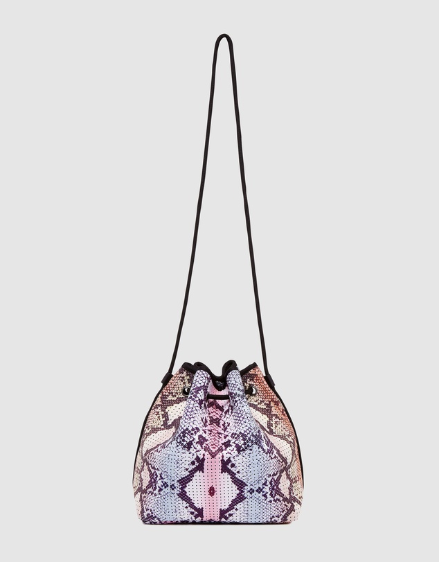 Chuchka - Shyla Snakeskin Neoprene Bucket Bag