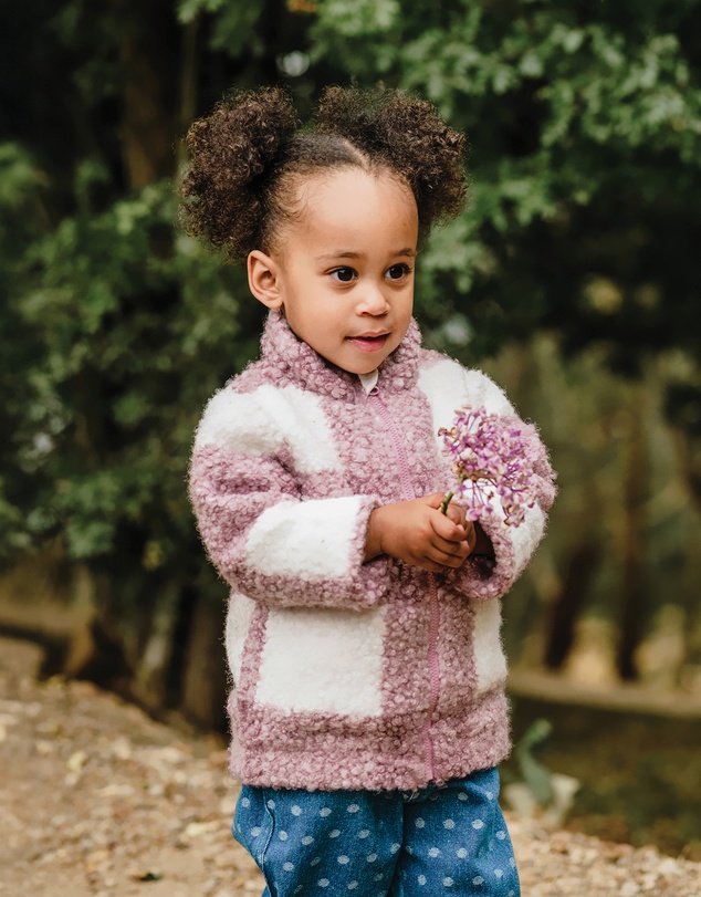 Kynd Baby - Sherpa Check Jacket in Dusty Lilac