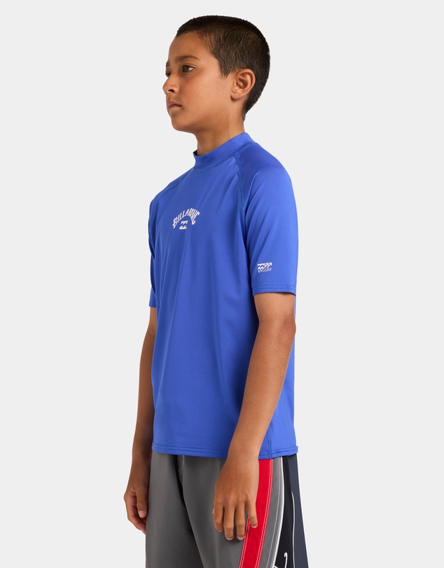 Billabong - Boys 8 to 16 Boys All Day Arch Regular Fit Short Sleeve Rashguard