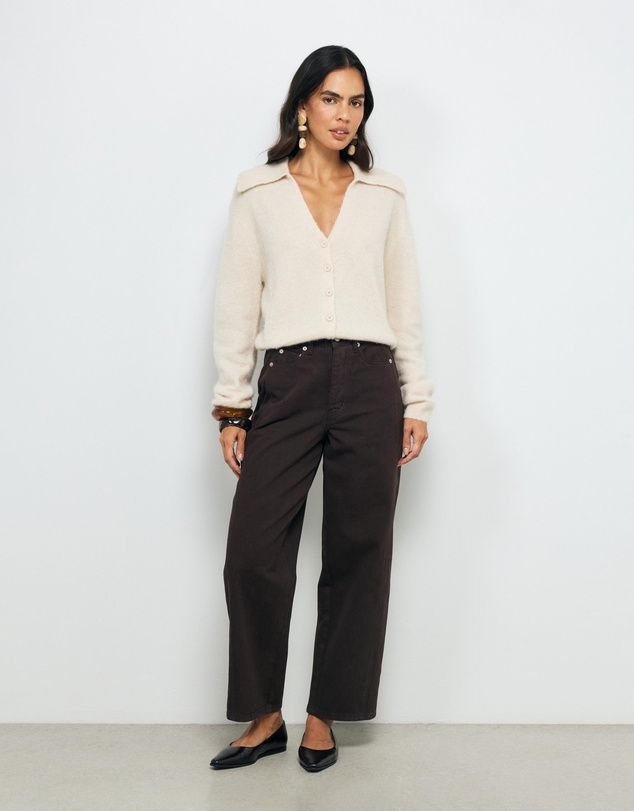 AERE - Pia Brushed Knit Cardigan
