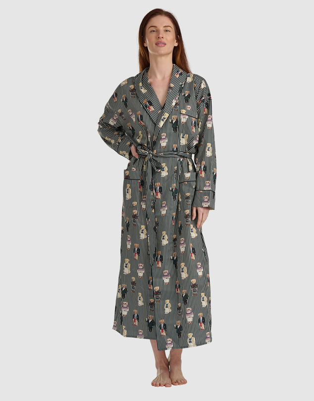 Polo Ralph Lauren - Heritage Polo Bear Shawl Collar Cotton Robe
