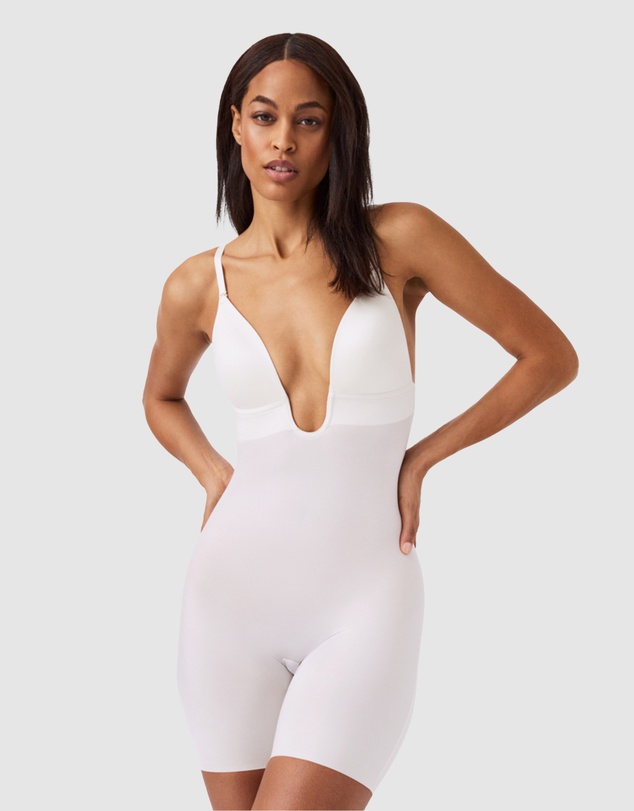 Spanx - SPANXshape™ Suit Your Fancy Plunge Low-Back Mid-Thigh Bodysuit