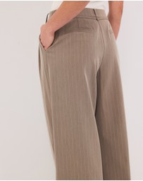 Calli - Rhode Pinstripe Wide Leg Pants