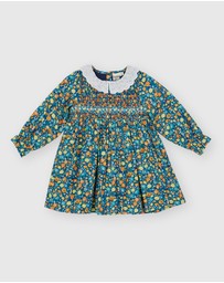Goldie + Ace - Daphne LS Smocked Dress - Babies-Kids