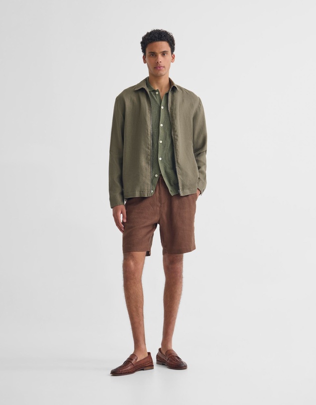 Oxford - Adem Linen Zip Bomber