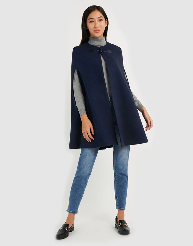 Forcast - Kennedi Round Neck Cape Coat