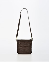 Cobb & Co - Mawson Washed Leather Multiple Pocket Crossbody