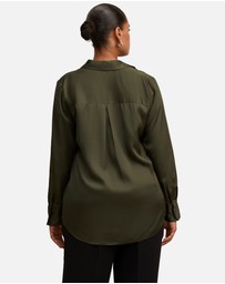 Forever New Curve - Coco Curve Satin Shirt